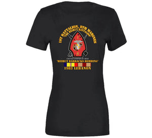 Usmc - 1st Bn, 8th Marines - Beirut Barracks Bombing W Svc Wo Ndsm Long Sleeve T Shirt