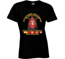 Load image into Gallery viewer, Usmc - 1st Bn, 8th Marines - Beirut Barracks Bombing W Svc Long Sleeve T Shirt
