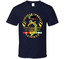 Load image into Gallery viewer, Army - Vietnam Combat Cavalry Veteran, 545th Military Police Company, 1st Cavalry Division with MP Helmet Insignia Classic T Shirt
