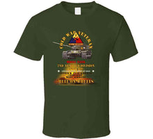 Load image into Gallery viewer, Army - Cold War Vet -  2nd Armored Division  - Garlstedt, Germany - M60a1 Tank  - Hell On Wheels W Fire X 300 Long Sleeve T Shirt
