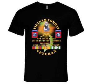 Army - Vietnam Combat Vet -1st Bn, 505th Infantry Regiment, 3rd Bde 82nd Airborne Div W  Dui - Br  W  Vn Svc X 300 T Shirt