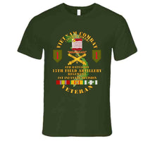 Load image into Gallery viewer, Army - Vietnam Combat Vet - 6th Bn 15th Artillery - 1st Infantry Div W105mm T Shirt
