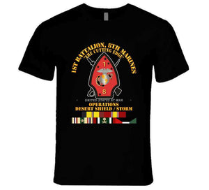 Usmc - 1st Bn, 8th Marines - Ds Sns W Svc T Shirt