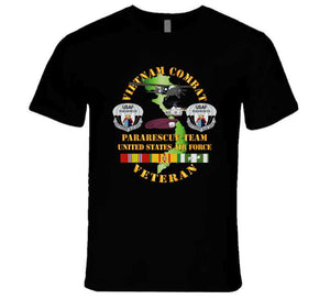 Usaf - Vietnam Combat Veteran W Pararescue Huskie T Shirt