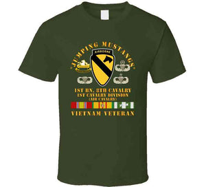 Army - Jumping Mustangs - 1st Bn 8th Cav 1st Cav - W Vn Svc T Shirt