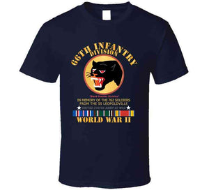 Army - 66th Infantry Div - Black Panther Div - Wwii W Ss Leopoldville W Eu Svc T Shirt