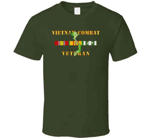 Army - Vietnam Combat Veteran W Vn Svc T Shirt