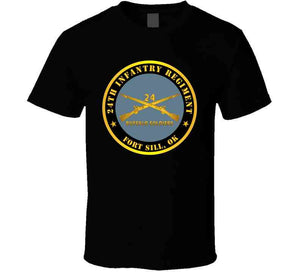 Indoor Wall Tapestries - Army - 24th Infantry Regiment - Fort Sill, Ok - Buffalo Soldiers W Inf Branch Long Sleeve T Shirt