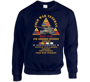 Army - Cold War Vet - 2nd Armored Division - Lucius D. Clay Kaserne, Garlstedt, Germany - M60a1 Tank W Cold Svc X 300 Hoodie
