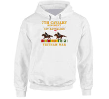 Load image into Gallery viewer, Army - 1st Battalion,  7th Cavalry Regiment - Vietnam War Wt 2 Cav Riders And Vn Svc X300 Hoodie

