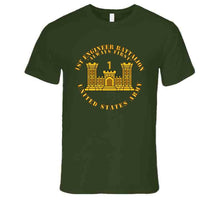 Load image into Gallery viewer, 1st Engineer Battalion - Always First - Eng Branch Num - Us Army T Shirt
