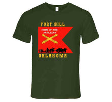 Load image into Gallery viewer, Army - Fort Sill, Home Of Artillery Guidon W Cassion - Black X 300 T Shirt
