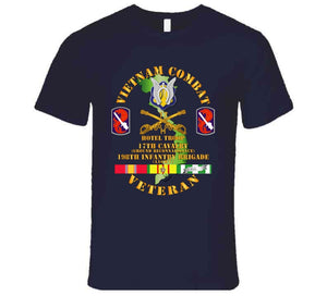 Army - Vietnam Combat Cavalry Vet W Hotel Troop - 17th Air Cav - 198th Inf Bde Lt  Ssi W Svc T Shirt