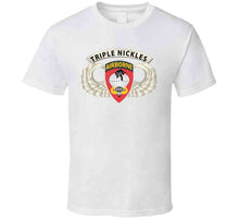 Load image into Gallery viewer, Army - Airborne Badge - 555th Parachute Infantry Bn - Ssi W  Triple Nickles Tab X 300 T Shirt

