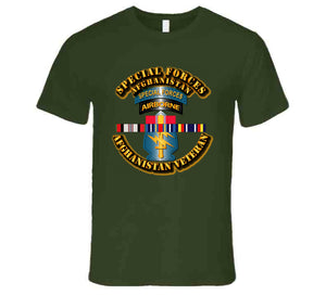 Army - Special Forces w Afghan SVC Ribbons T Shirt