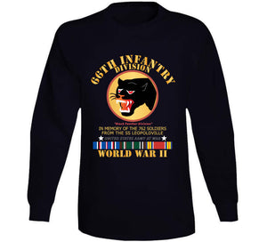 Army - 66th Infantry Div - Black Panther Div - Wwii W Ss Leopoldville W Eu Svc T Shirt