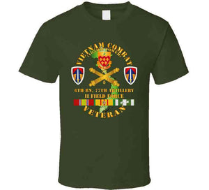 Army - Vietnam Combat Veteran W 6th Bn 77th Artillery Dui - Ii Field Force W Vn Svc Long Sleeve T Shirt