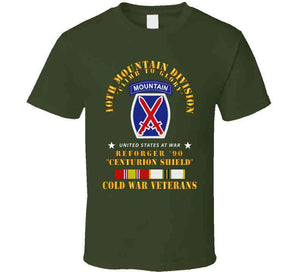 Army - 10th Mountain Division - Climb To Glory - Reforger 90, Centurion Shield  - Cold X 300 T Shirt