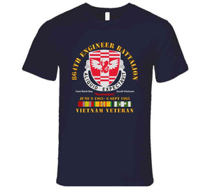 864th Engineer Bn - June 9 1965 - 6 Sept 1965 - Vietnam Vet W Vn Svc T Shirt