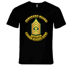 Sergeant Major - E9 - w Text - Retired T Shirt