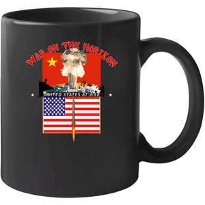 Govt - War On The Horizon - China Flag - Us Flag W Missile Firing - Atomic Blast X300 T Shirt