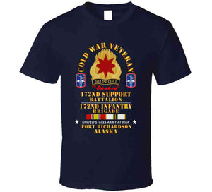 Army - Cold War Vet - 17nd Support Bn, 172nd In Bde - Ft Richardson Ak W Cold Svc X 300 Long Sleeve T Shirt