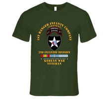 Load image into Gallery viewer, Army - 1st Ranger Inf Company - 2nd Id W Korea Svc X 300 T Shirt
