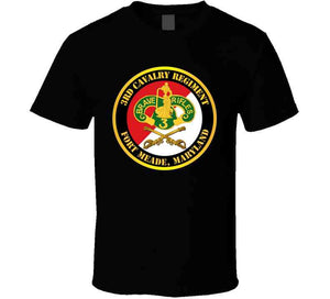 Army - 3rd Cavalry Regiment Dui - Red White - Fort Meade, Maryland T Shirt, Hoodie and Premium