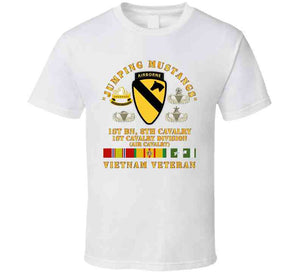 Army - Jumping Mustangs - 1st Bn 8th Cav 1st Cav - W Vn Svc T Shirt
