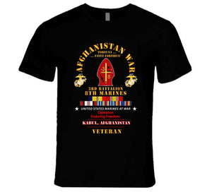 Usmc - Afghanistan War Veteran - 3rd Bn, 8th Marines - Oef - Kabul W Car Afghan Svc X 300 T Shirt