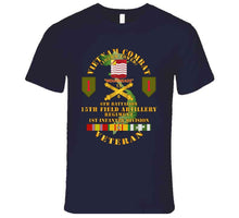 Load image into Gallery viewer, Army - Vietnam Combat Vet - 6th Bn 15th Artillery - 1st Infantry Div W105mm T Shirt
