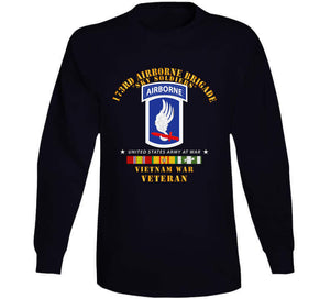 Army - 173rd Airborne Bde - Sky Soldiers - Vietnam War Vet  - Short V T Shirt