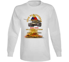 Load image into Gallery viewer, Army - Cold War Vet -  2nd Armored Division  - Garlstedt, Germany - M60a1 Tank  - Hell On Wheels W Fire X 300 Long Sleeve T Shirt
