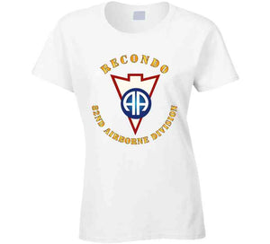 Army - Recondo - Para - 82ad  Recondo Ladies T Shirt