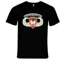 Load image into Gallery viewer, Army - Airborne Badge - 555th Parachute Infantry Bn - Ssi W  Buffalo Soldiers Tab X 300 T Shirt
