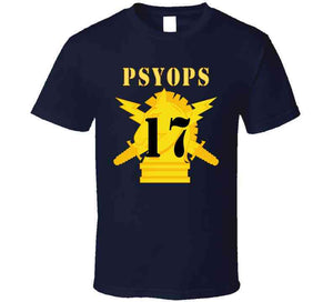 Army - Psyops W Branch Insignia - 17th Battalion Numeral - Line X 300 V1 Classic T Shirt