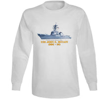 Load image into Gallery viewer, Navy - Destroyer - Uss John S Mccain -  Ship On Top Txt T Shirt
