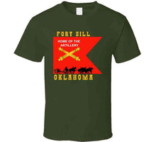 Load image into Gallery viewer, Army - Fort Sill, Home Of Artillery Guidon W Cassion - Black X 300 T Shirt
