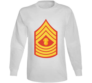 Usmc - Enlisted Insignia - E9 - Master Gunnery Sergeant (mgysgt) - Dress Blue Wo Txt X 300 T Shirt