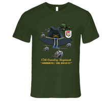 Load image into Gallery viewer, Army - 17th Cavalry Hat - Abn - Air Assault  w Br w Flash  w Slicks T Shirt
