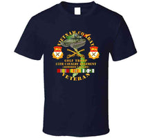 Load image into Gallery viewer, Army - Vietnam Combat Veteran W  15th Cavalry Regiment - Armored Cav W Vn Svc T Shirt
