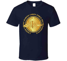 Load image into Gallery viewer, Emblem - USMC - Force Recon on USMC Gold T Shirt
