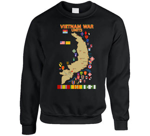 Map - Vietnam Units - 3 Wo Ds T Shirt