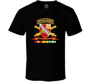 Army - 17th Field Artillery W Br - Ribbon Vn Svc Vet Tab Long Sleeve T Shirt