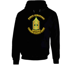 First Sergeant - E8 - w Text - Retired T Shirt