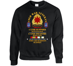 Army - Cold War Vet - 17nd Support Bn, 172nd In Bde - Ft Richardson Ak W Cold Svc X 300 Long Sleeve T Shirt