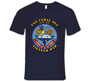 USN - USS Coral Sea (CV-43) Vietnam War With Text T-shirt, Premium and Hoodie