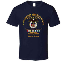 Load image into Gallery viewer, United States Merchant Marines - Operation Desert Shield, Storm with Desert Storm and Desert Shield Service Ribbons - T Shirt, Premium and Hoodie

