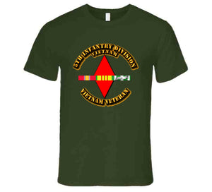 Army -  5th Infantry Division w SVC Ribbons T Shirt