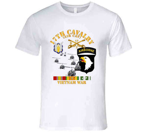 Army - Bravo Troop 2nd Squadron 17th Cav - 101st  Airborne Div W Vn Svc T Shirt